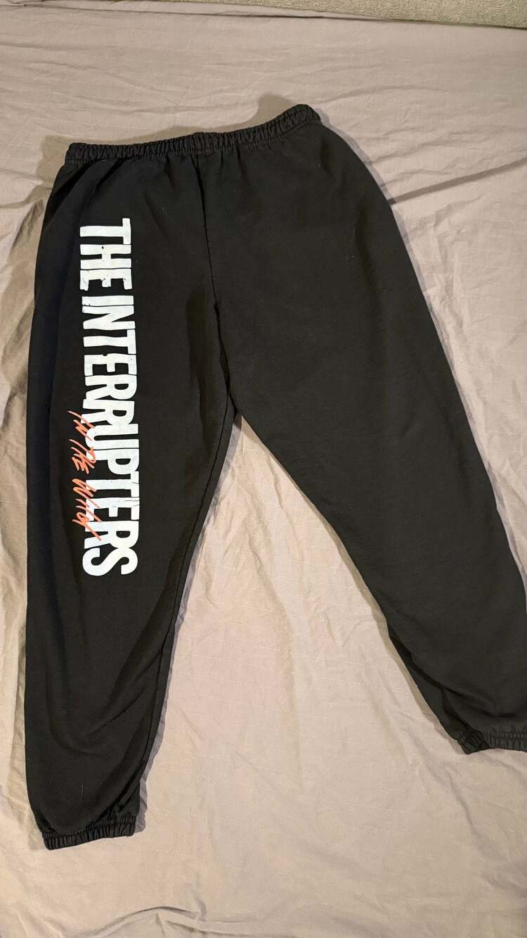 The Interrupters In The Wild Tour Black Sweatpants Size Large
